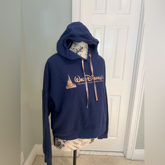 Walt Disney World 50th Anniversary Navy Iridescent Castle Sweatshirt | Size S - Picture 5 of 11